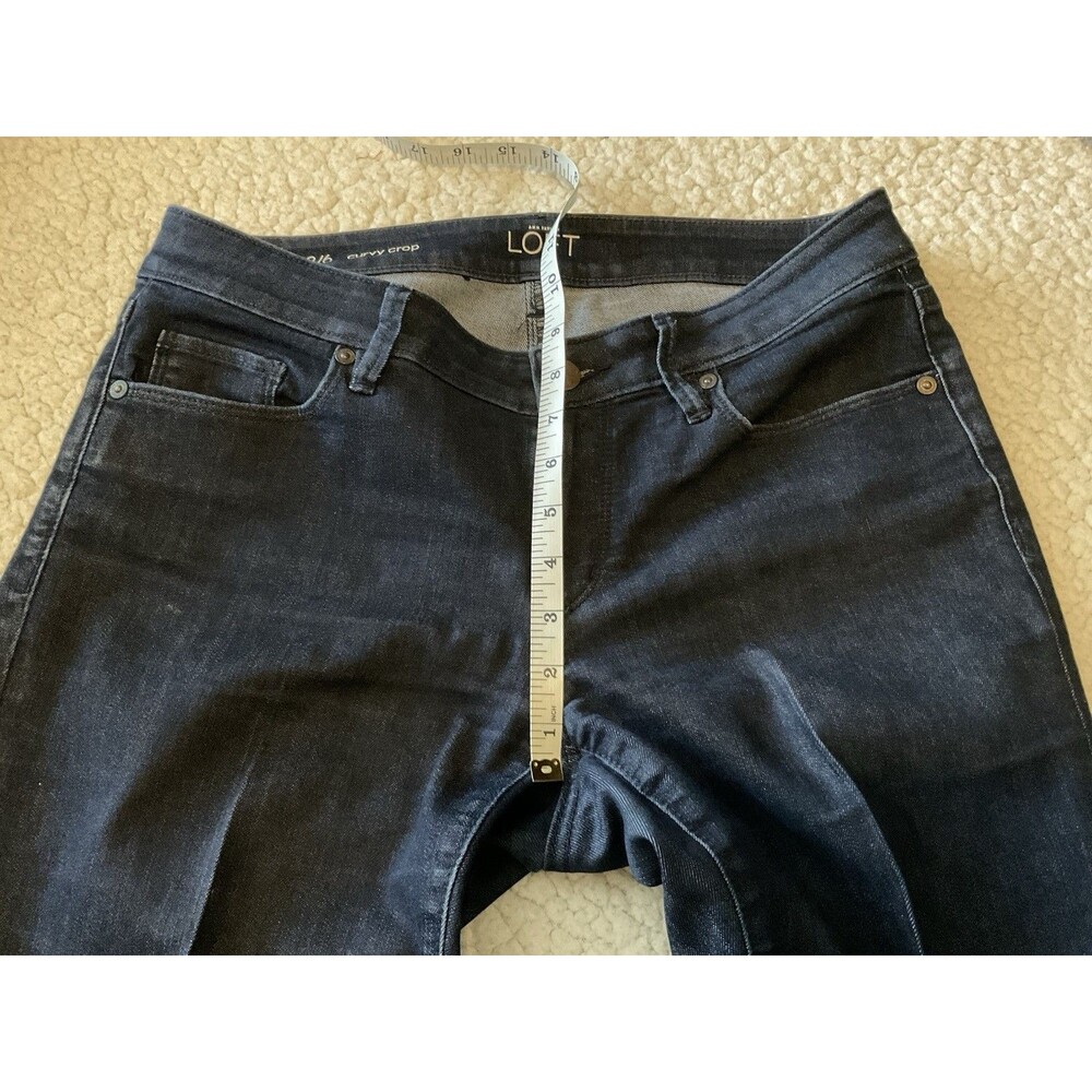 LOFT, Women’s, Curvy, Cropped, Jeans, Dark Wash, Stretch, Size: 28/6 - Picture 8 of 8